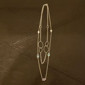 NWOT 10 grams 925 sterling silver necklace gemstones